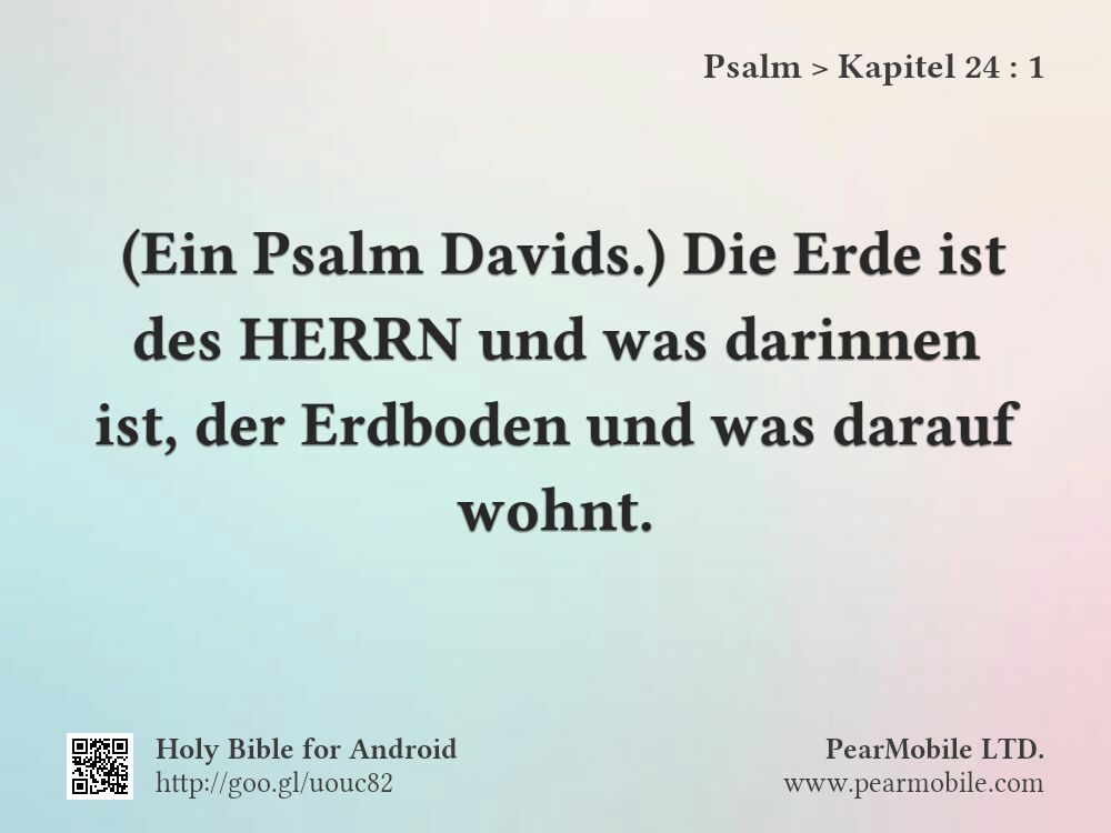 Psalm, Kapitel 24:1